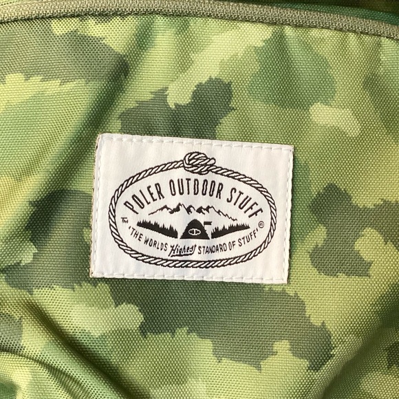 NWT Poler Outdoor Stuff Journey Backpack - Furry Camo - Green - Picture 3 of 7
